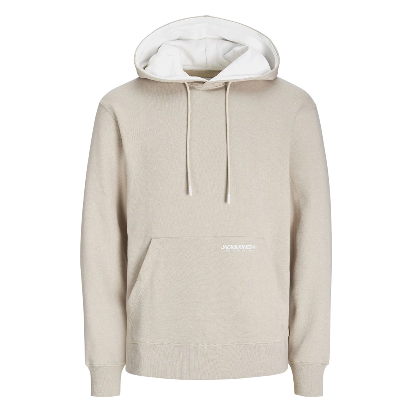Beige - Front - Jack And Jones Mens Elegacy Hoodie