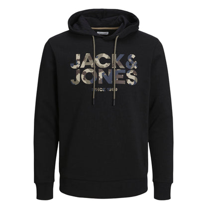 Black - Front - Jack And Jones Mens James Hoodie
