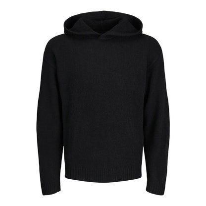 Black - Front - Jack And Jones Mens Ollie Knitted Hoodie