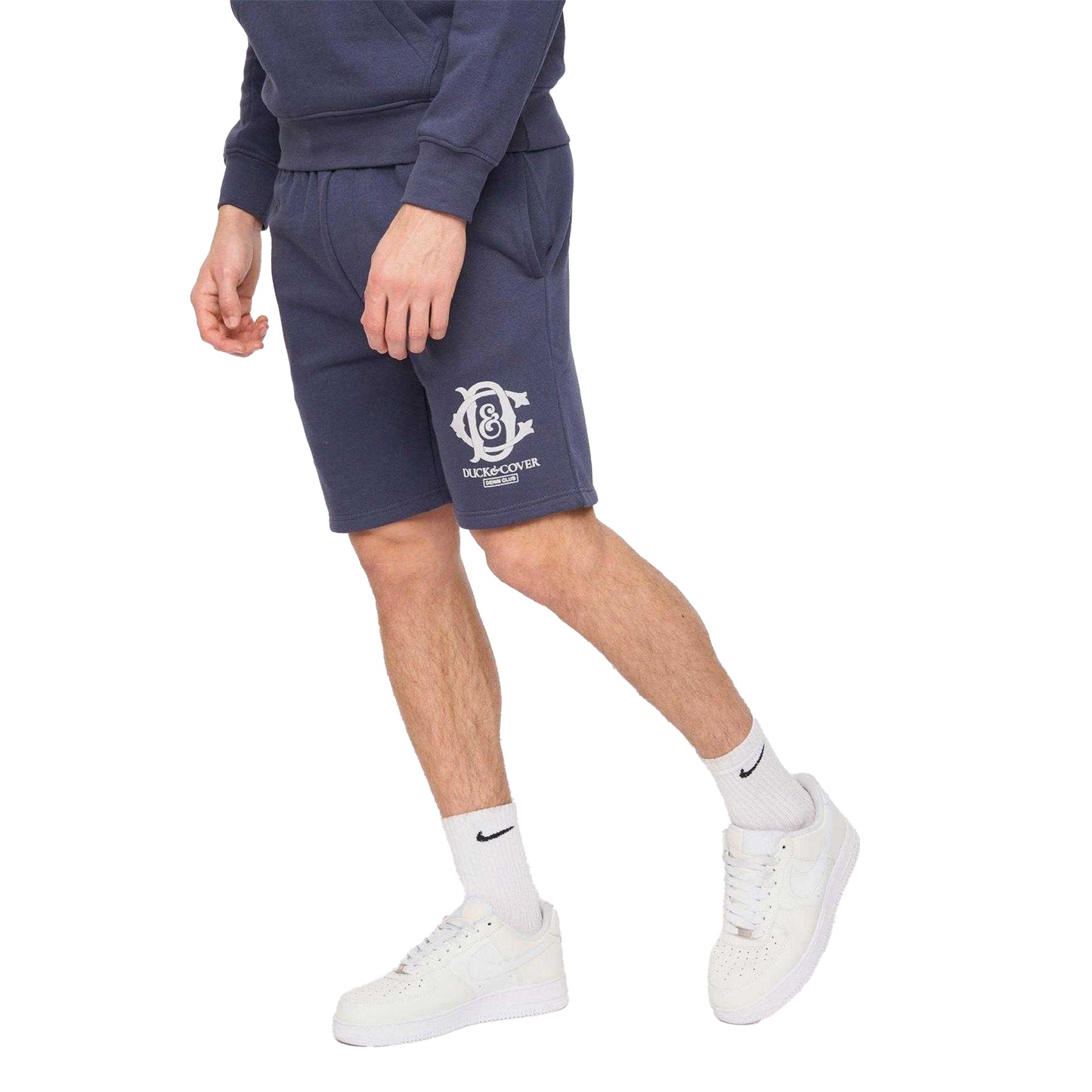 Navy - Lifestyle - Duck and Cover Mens Randolph Logo Shorts