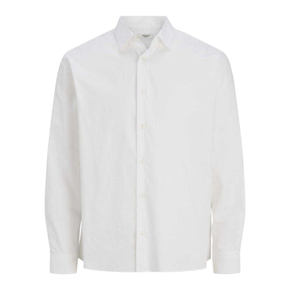 White - Front - Jack And Jones Mens Long-Sleeved Shirt