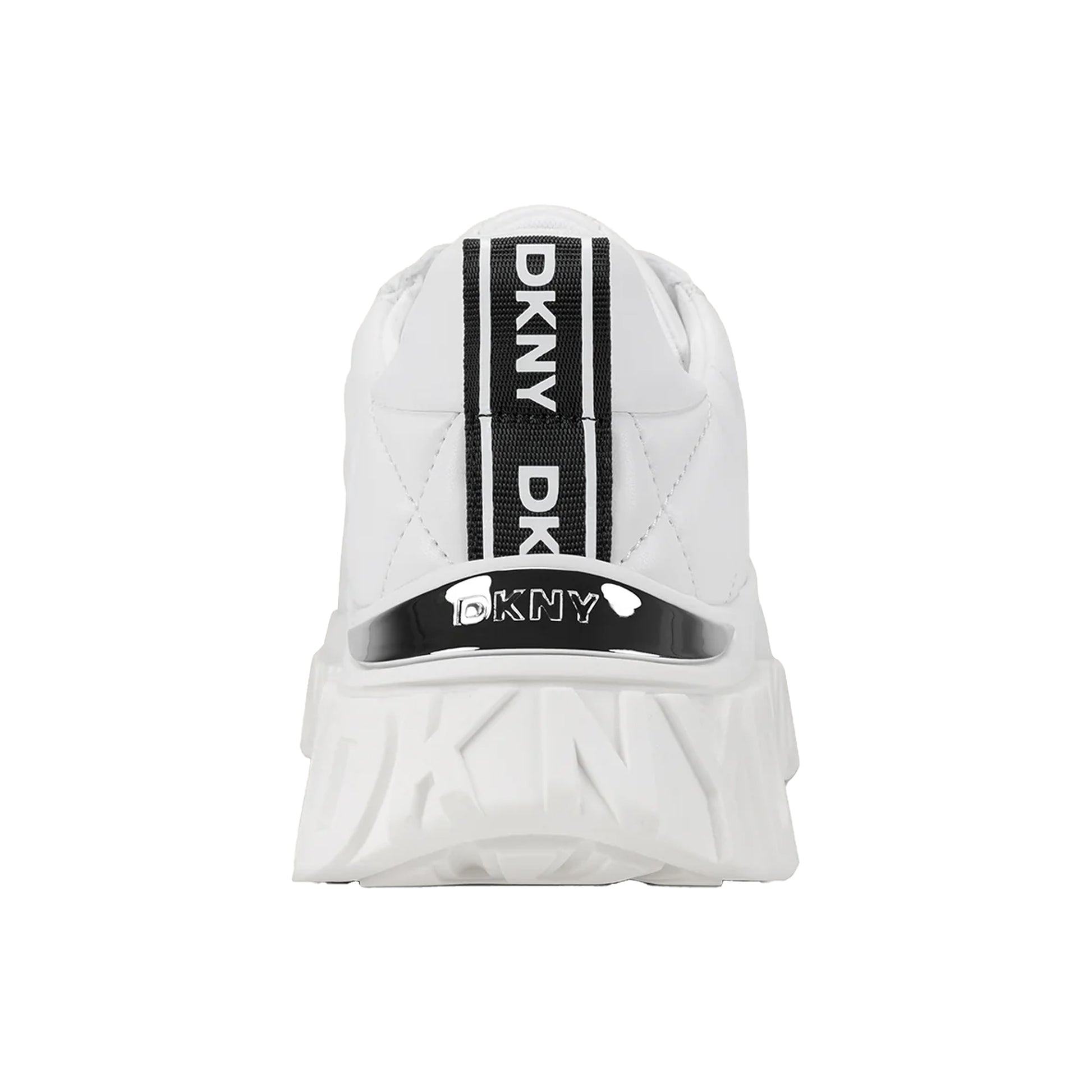 White - Back - DKNY Womens-Ladies Lathen Lace Up Trainers