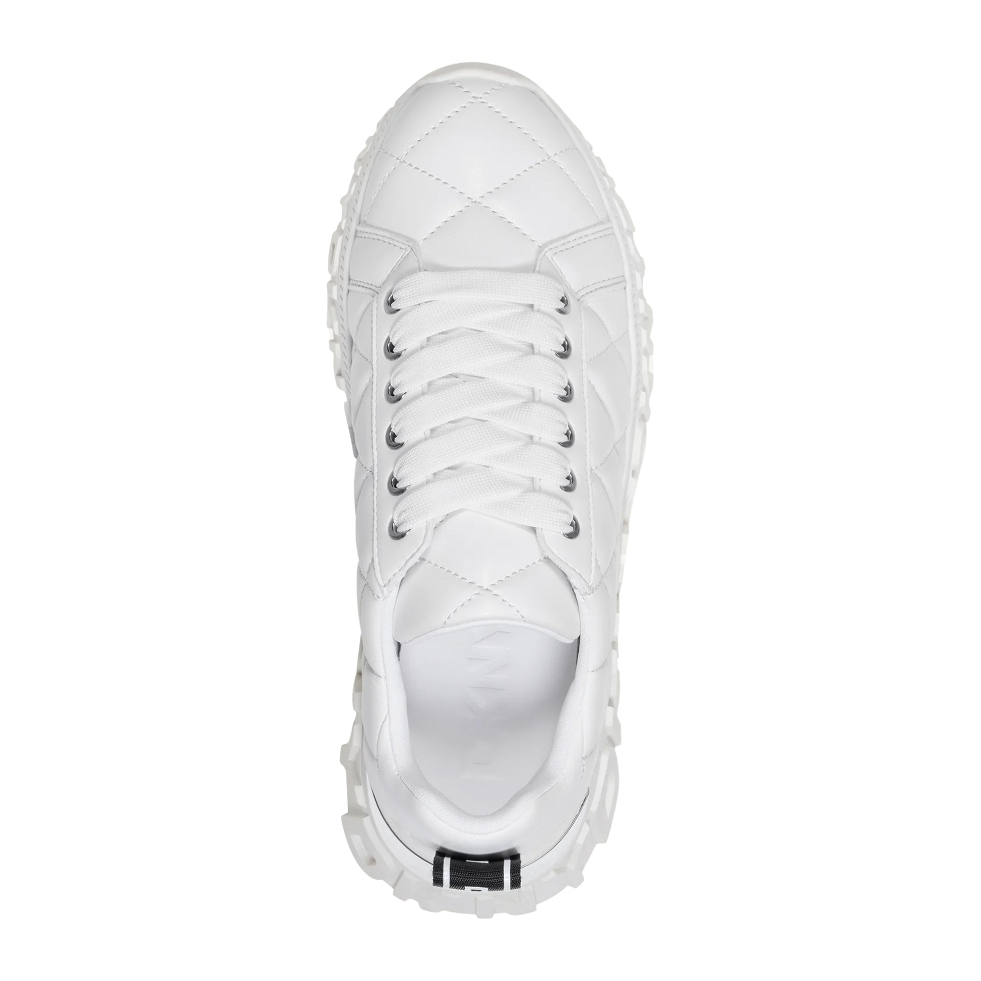 White - Lifestyle - DKNY Womens-Ladies Lathen Lace Up Trainers