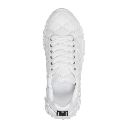 White - Lifestyle - DKNY Womens-Ladies Lathen Lace Up Trainers