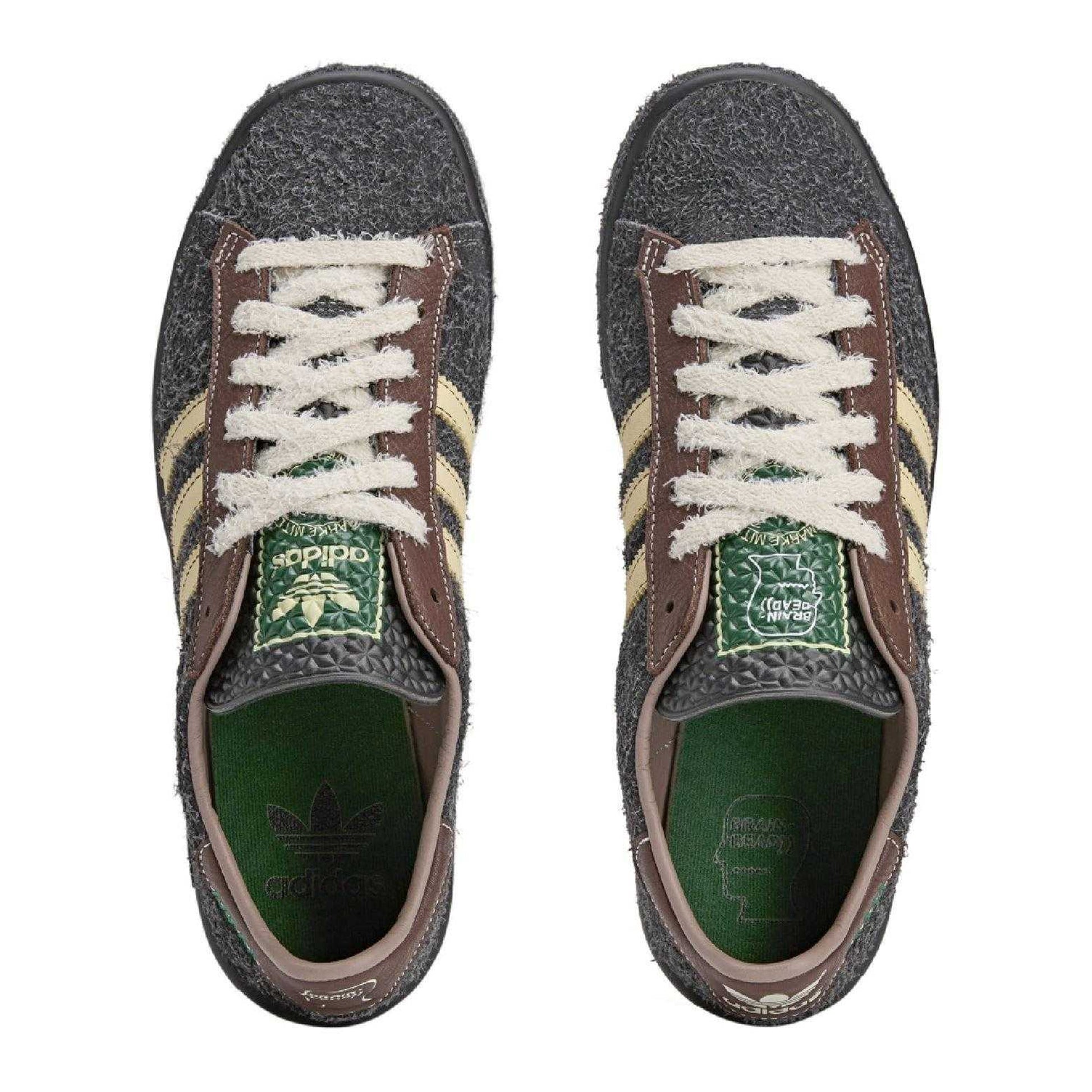 Black - Side - Adidas Mens Forest Hill Brain Dead Leather Trainers