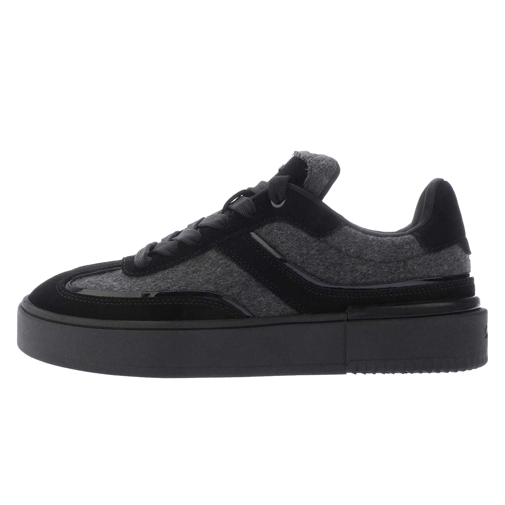 Black-Grey - Back - DKNY Womens-Ladies Bethan Suede Trim Lace Up Trainers