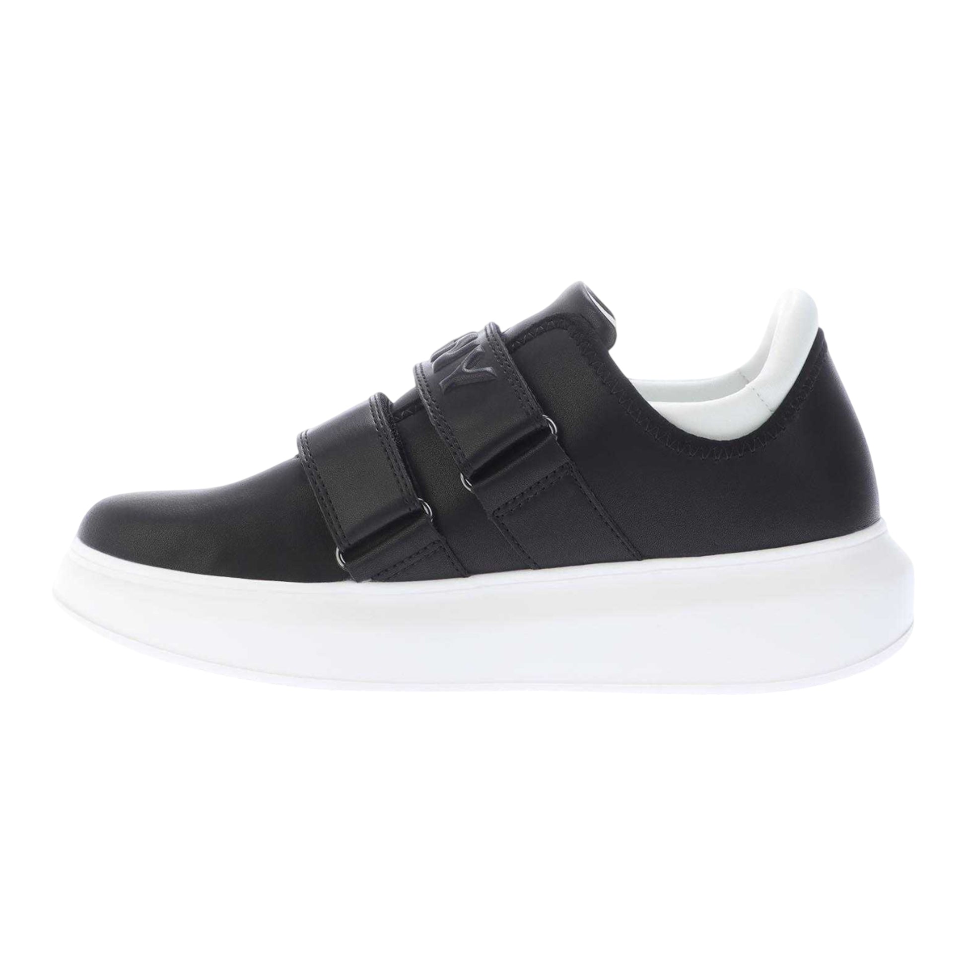 Black - Back - DKNY Womens-Ladies Jamiah Leather Hook and Loop Trainers