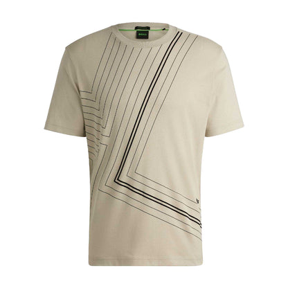 Beige - Front - Hugo Boss Mens Tee7 Regular T-Shirt