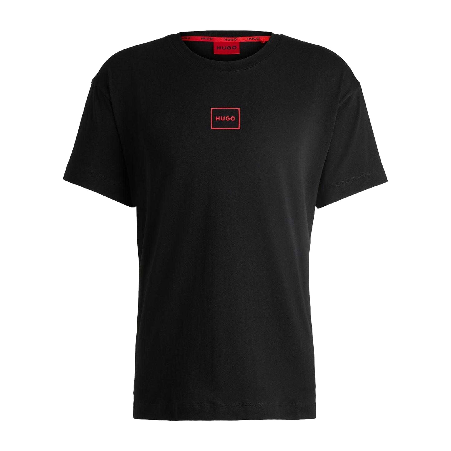 Black - Front - Hugo Mens Laze Relaxed Fit T-Shirt