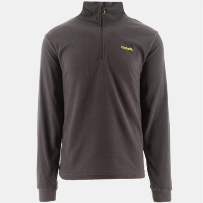 Charcoal - Side - Bench Mens Albany Logo Quarter Zip Long-Sleeved Fleece