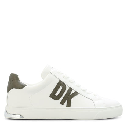White - Front - DKNY Womens-Ladies Abeni Lace Up Trainers