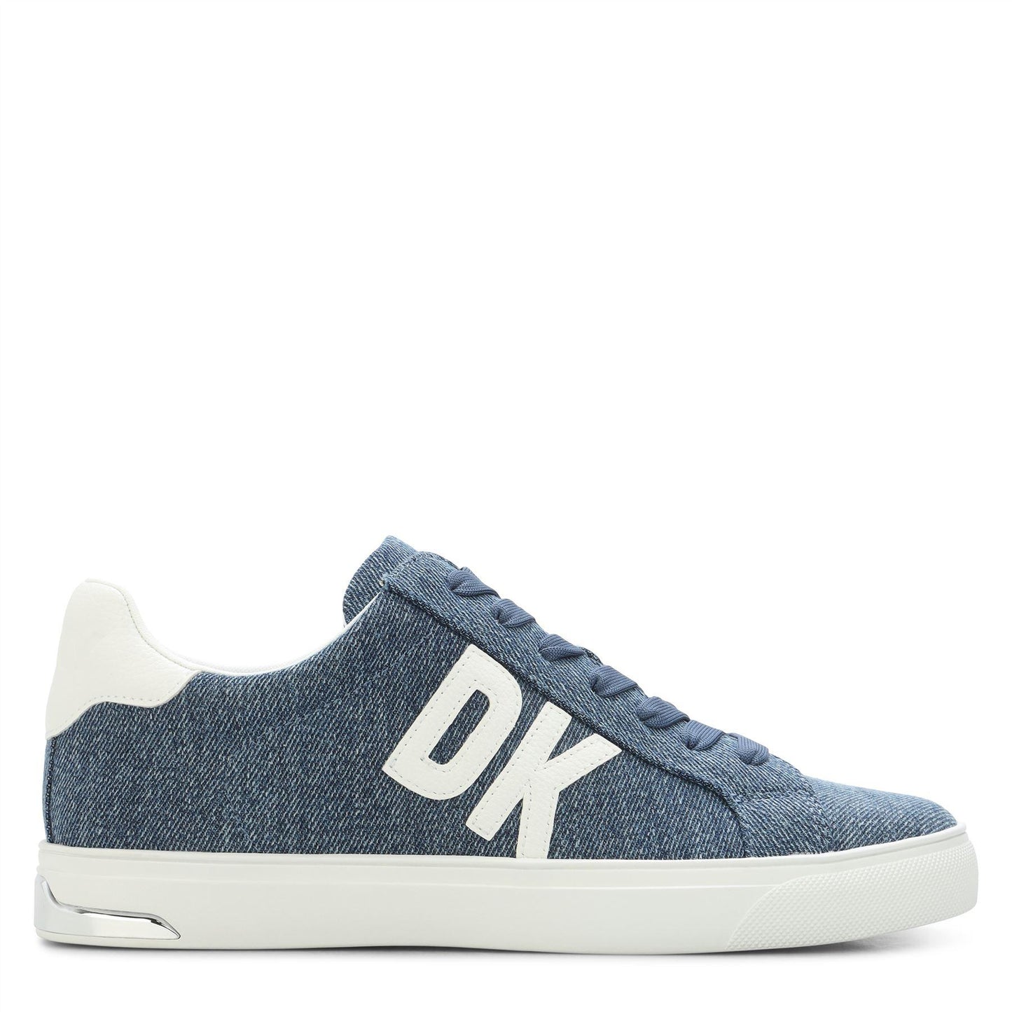Blue-White - Front - DKNY Womens-Ladies Abeni Lace Up Trainers