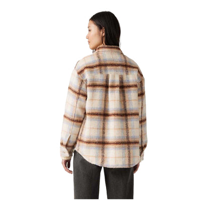 Beige - Back - Levis Womens-Ladies Lola Long-Sleeved Shacket