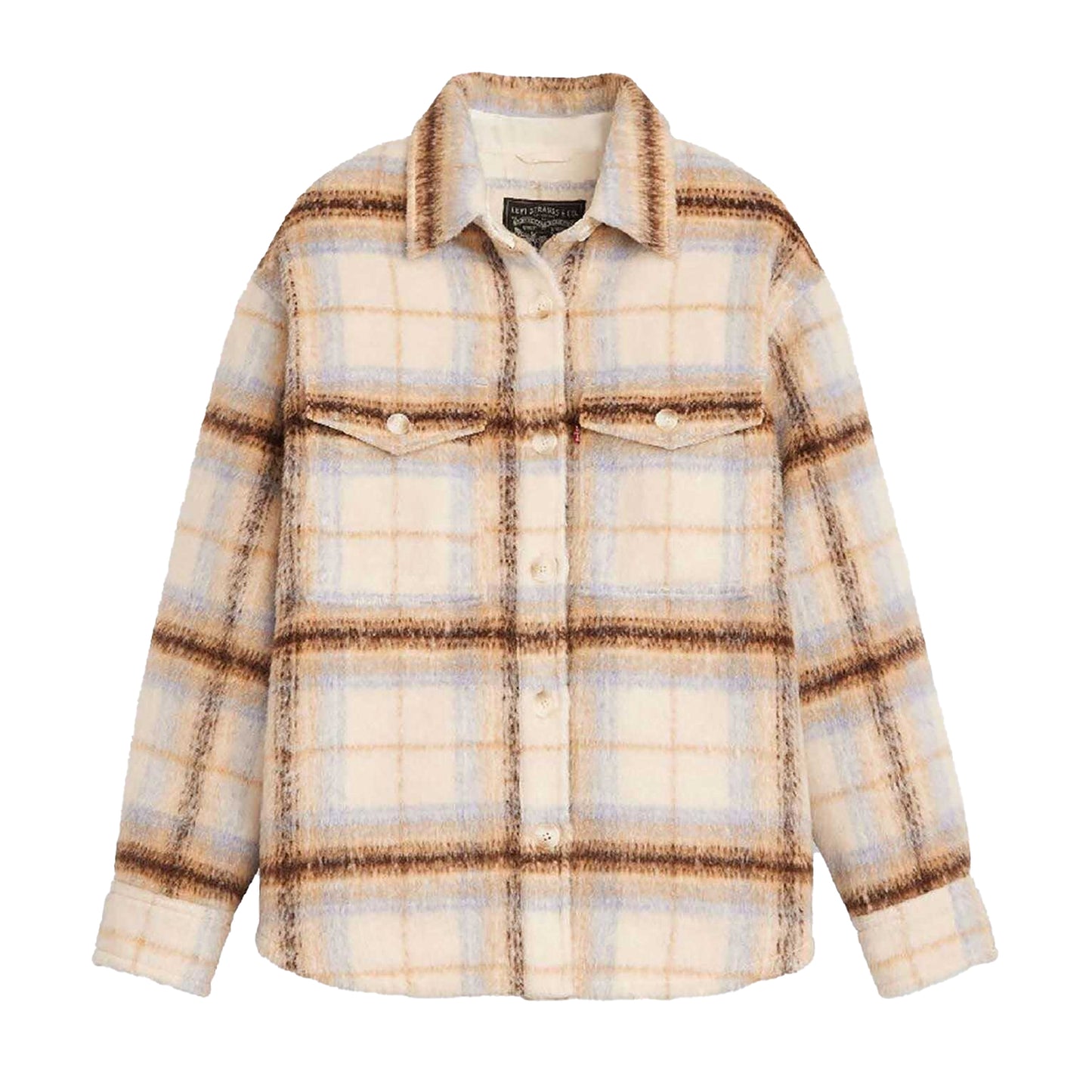 Beige - Front - Levis Womens-Ladies Lola Long-Sleeved Shacket