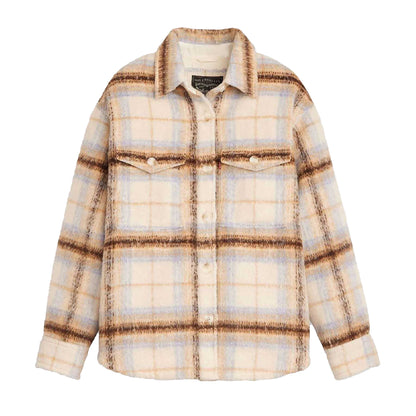 Beige - Front - Levis Womens-Ladies Lola Long-Sleeved Shacket