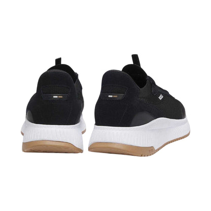 Charcoal - Back - Boss Womens-Ladies TTNM Suede Trim Trainers