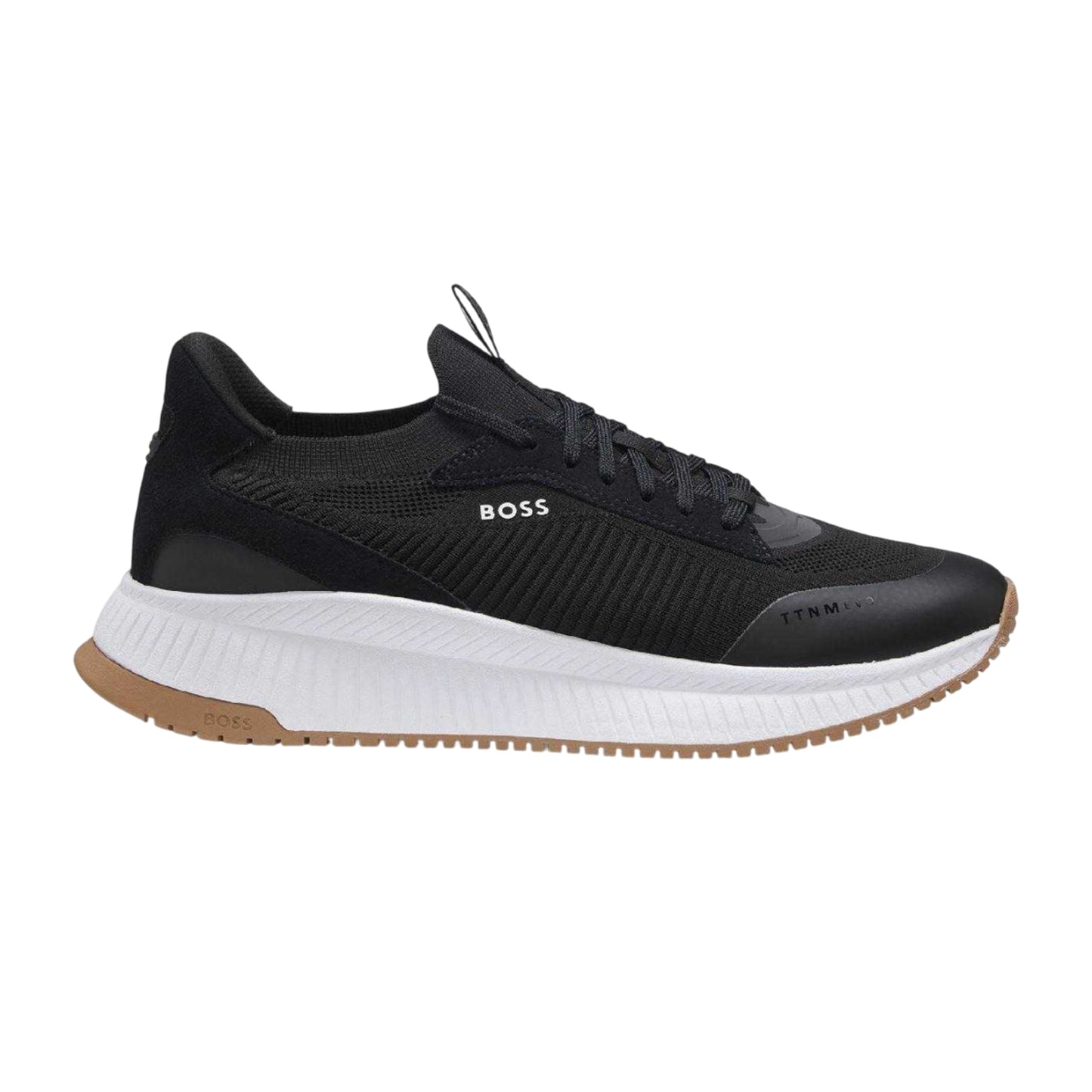 Charcoal - Side - Boss Womens-Ladies TTNM Suede Trim Trainers