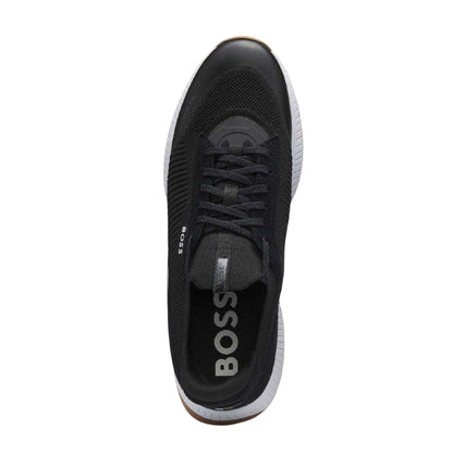 Charcoal - Lifestyle - Boss Womens-Ladies TTNM Suede Trim Trainers