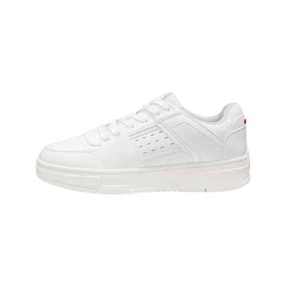 White - Side - Hugo Boss Unisex Adult Yarrow Faux Leather Trainers