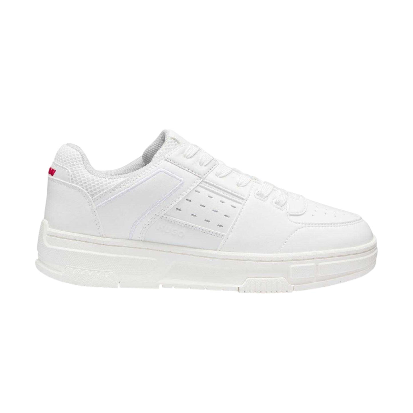 White - Lifestyle - Hugo Boss Unisex Adult Yarrow Faux Leather Trainers