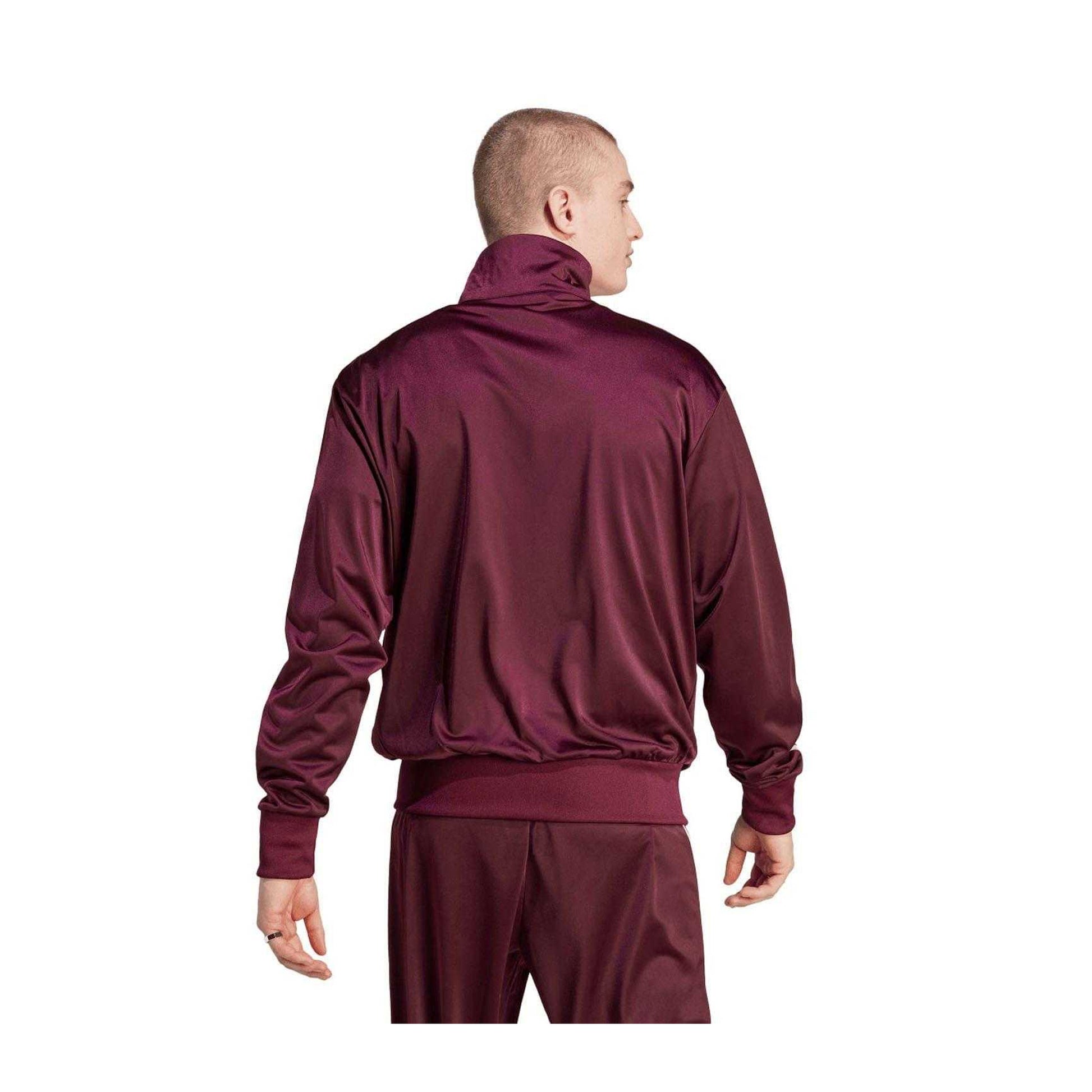 Maroon Red - Back - Adidas Mens Firebird Loose Fit Track Top