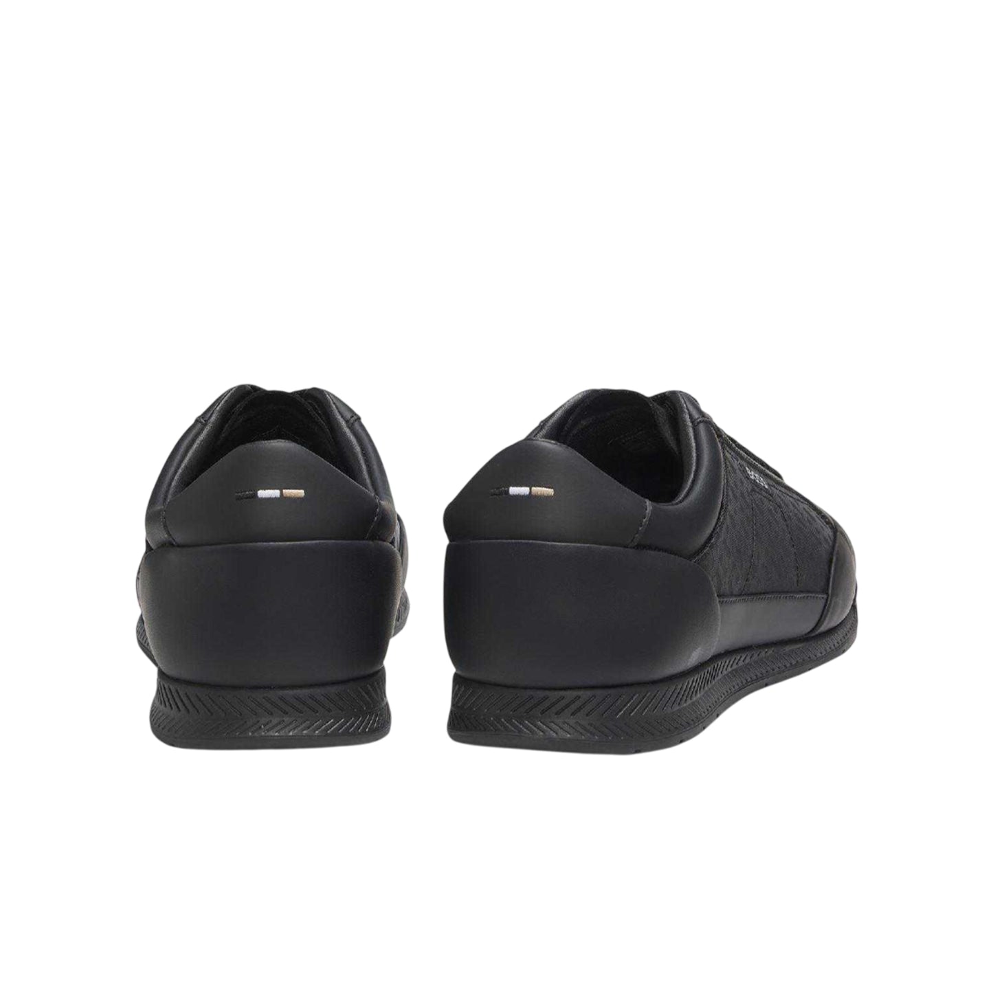 Black - Back - Hugo Boss Unisex Adult Nitan Leather Trainers