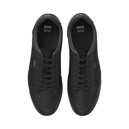 Black - Lifestyle - Hugo Boss Unisex Adult Nitan Leather Trainers