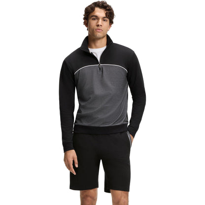 Black - Lifestyle - Boss Mens Quarter Zip Sweatshirt