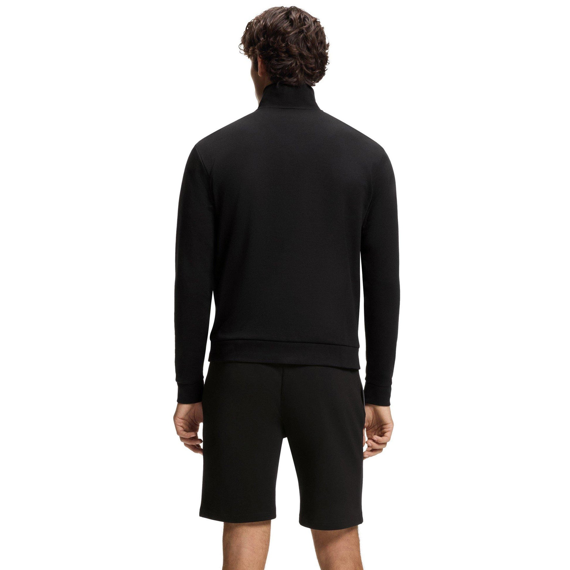 Black - Pack Shot - Boss Mens Quarter Zip Sweatshirt