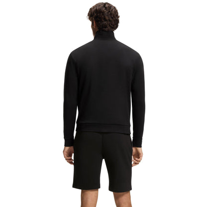 Black - Pack Shot - Boss Mens Quarter Zip Sweatshirt
