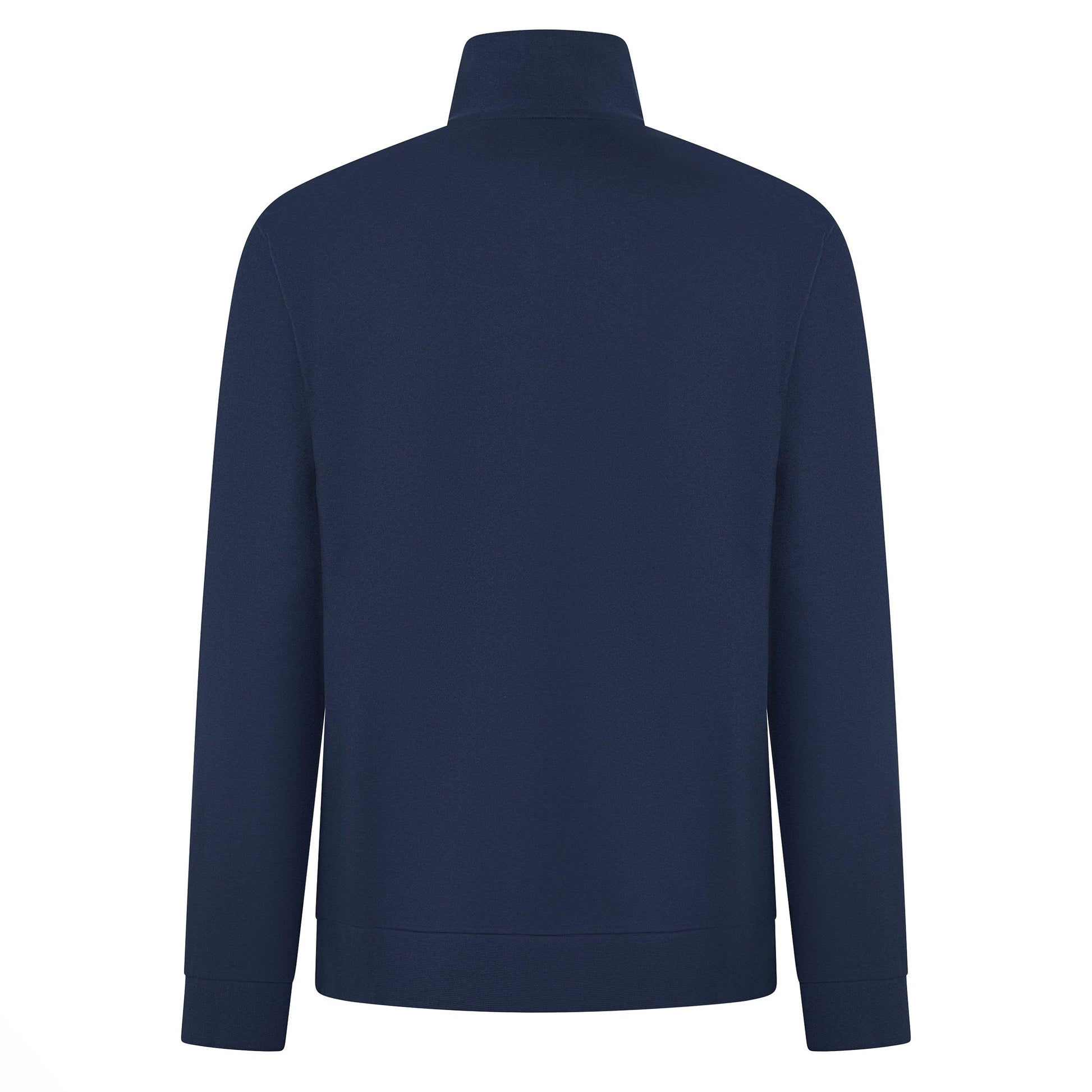Dark Blue - Back - Boss Mens Quarter Zip Sweatshirt