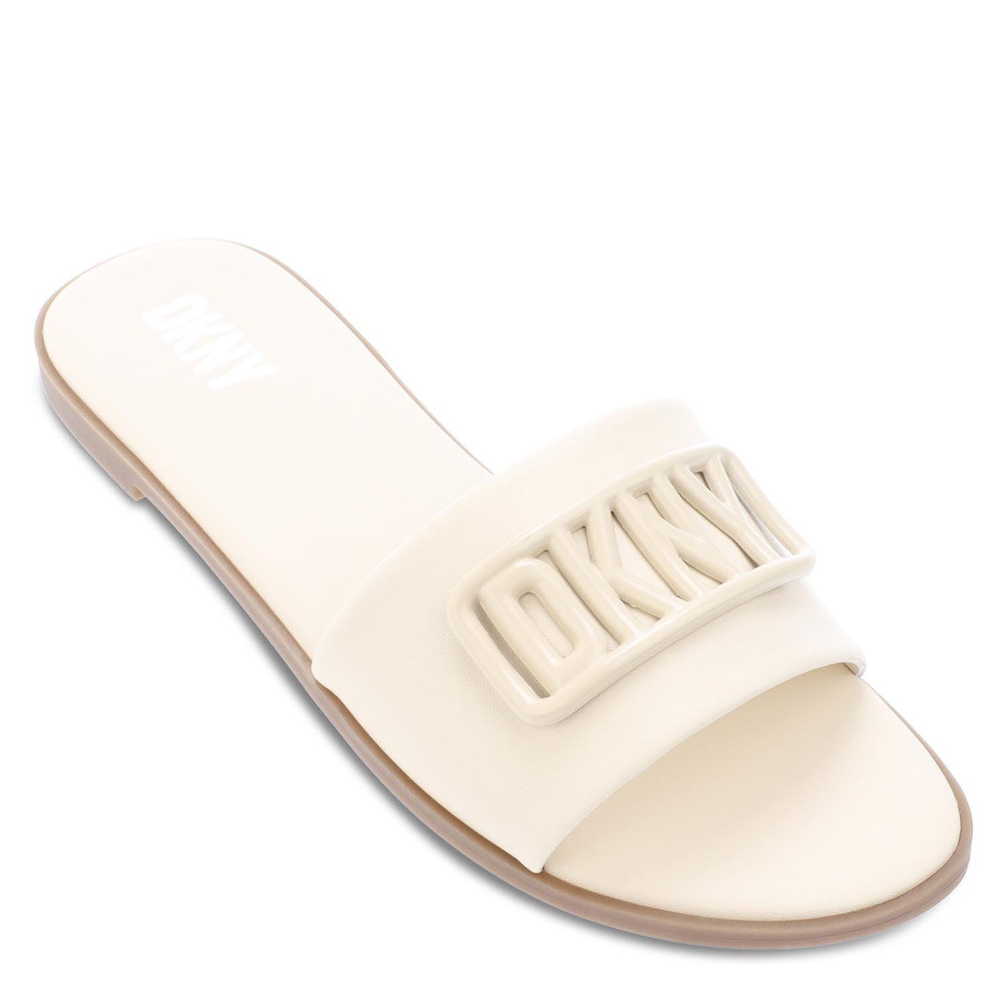 White - Side - DKNY Womens-Ladies Wylie Flat Sliders
