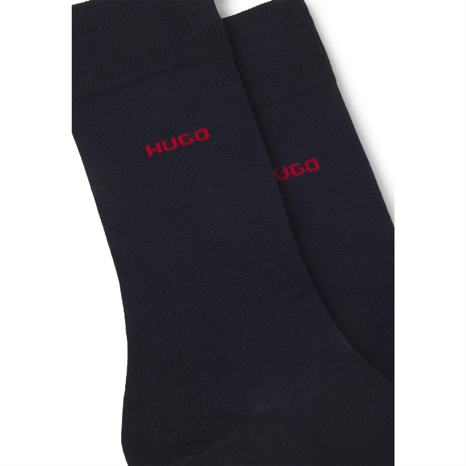 Dark Blue - Lifestyle - Hugo Mens Logo Socks (Pack of 2)