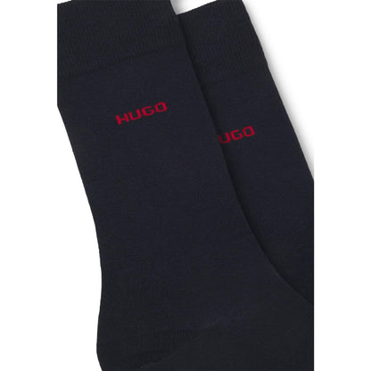 Dark Blue - Lifestyle - Hugo Mens Logo Socks (Pack of 2)