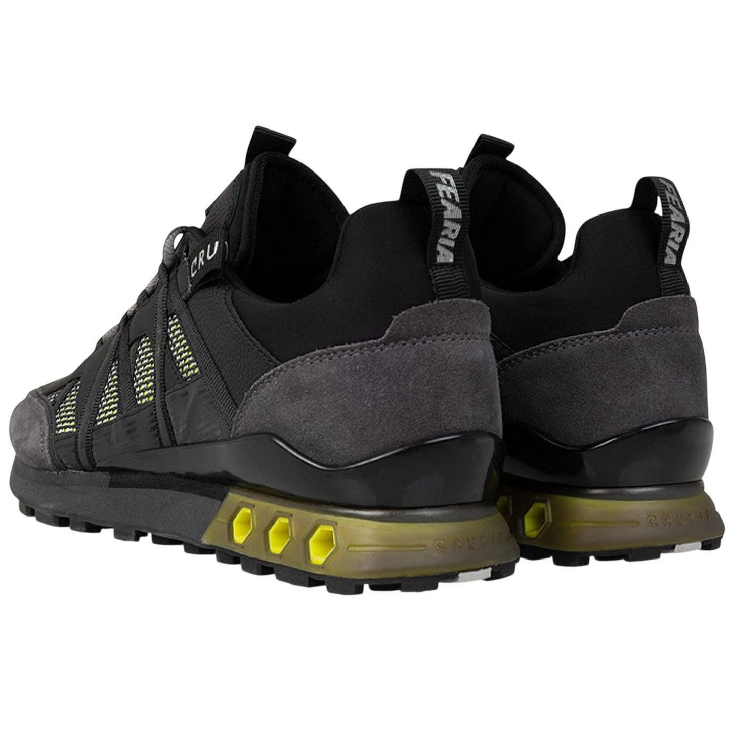 Yellow-Black - Back - Cruyff Mens Fearia Futura Suede Trainers