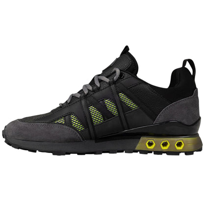 Yellow-Black - Side - Cruyff Mens Fearia Futura Suede Trainers
