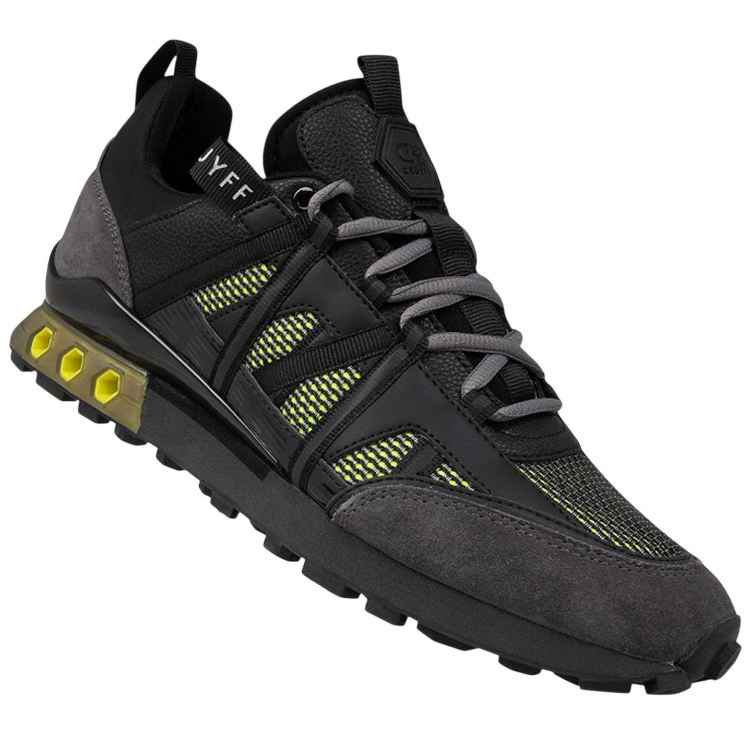 Yellow-Black - Lifestyle - Cruyff Mens Fearia Futura Suede Trainers