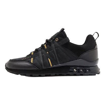 Black-Gold - Back - Cruyff Mens Fearia Suede Hex-Tech Trainers