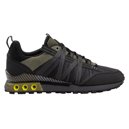 Olive - Side - Cruyff Mens Fearia Suede Hex-Tech Trainers