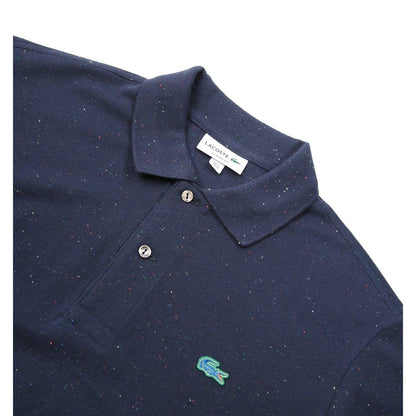 Navy - Side - Lacoste Mens Speckled Logo Classic Polo Shirt