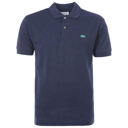 Navy - Front - Lacoste Mens Speckled Logo Classic Polo Shirt