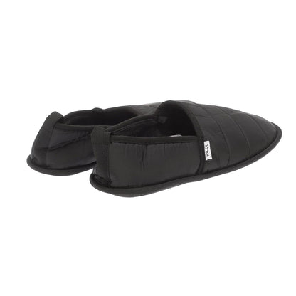 Black - Back - Nicce Mens Daniel Quilted Slippers