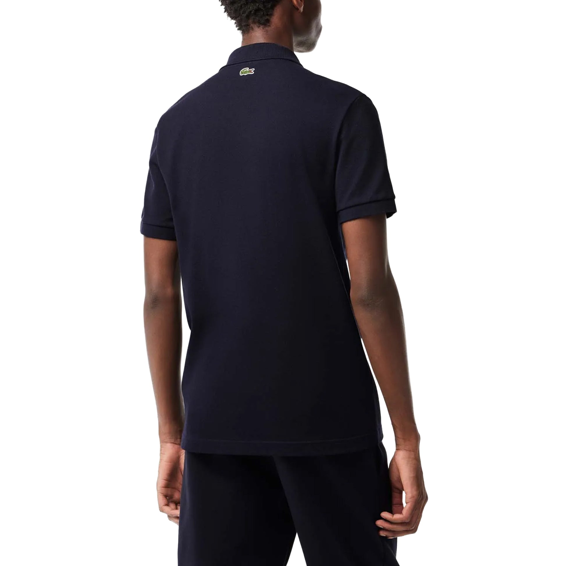 Blue - Back - Lacoste Mens Quilted Regular Polo Shirt