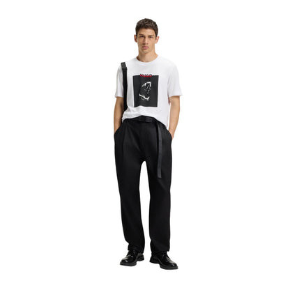 White - Side - Hugo Boss Mens Dobero Doberman T-Shirt
