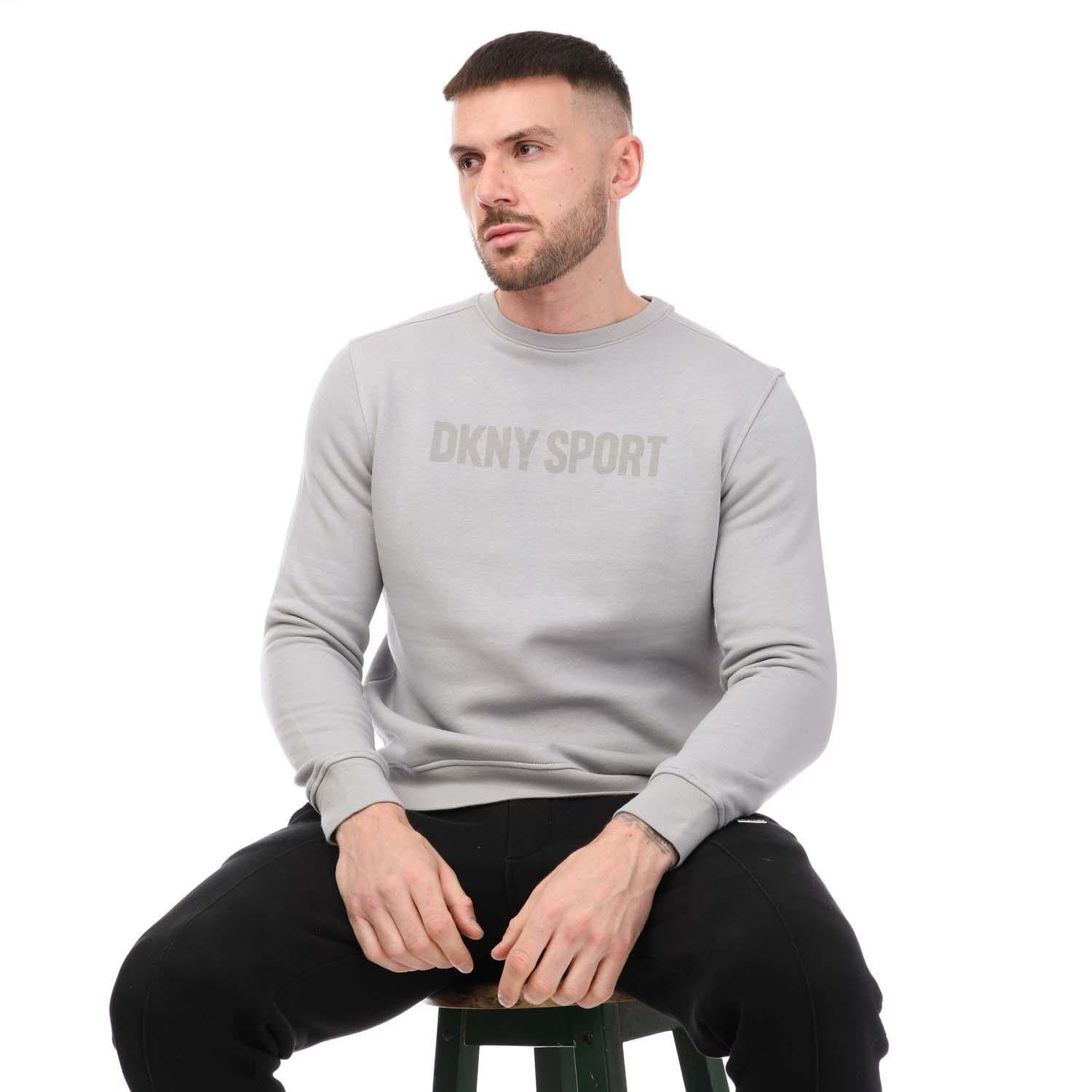 Silver - Lifestyle - DKNY Mens Logo Printed Sweatshirt