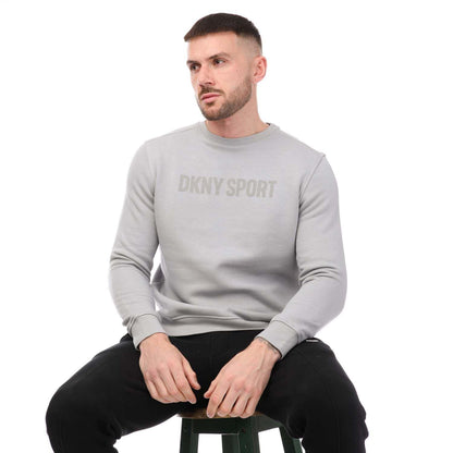 Silver - Lifestyle - DKNY Mens Logo Printed Sweatshirt