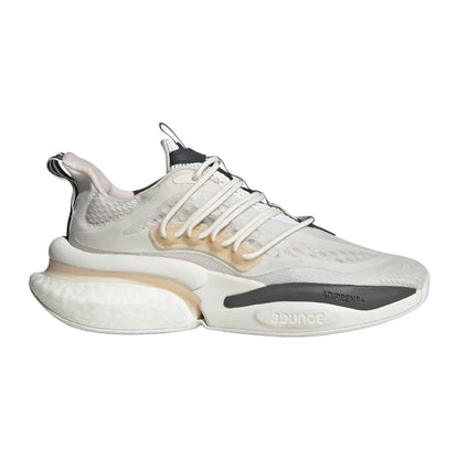 White - Lifestyle - Adidas Womens-Ladies Alphaboost V1 Running Trainers