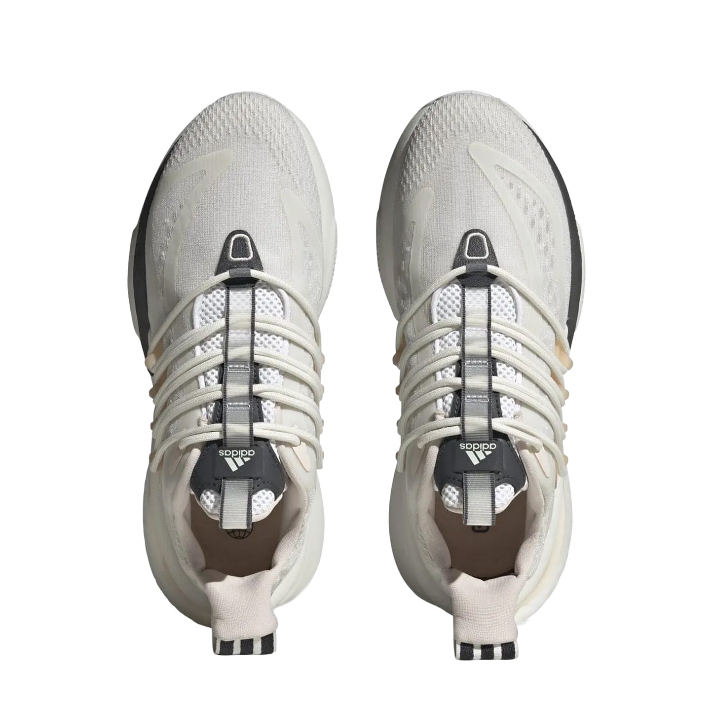 White - Pack Shot - Adidas Womens-Ladies Alphaboost V1 Running Trainers