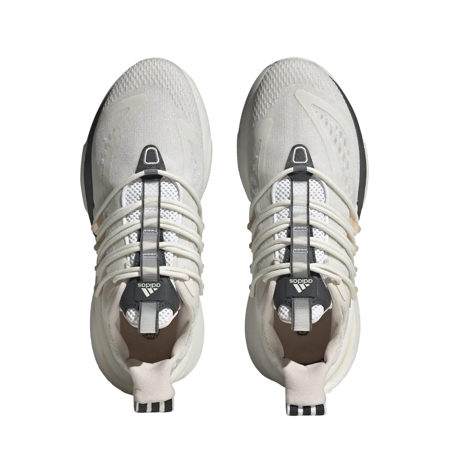 White - Pack Shot - Adidas Womens-Ladies Alphaboost V1 Running Trainers