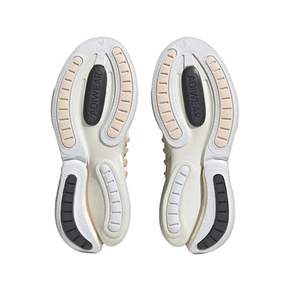 White - Close up - Adidas Womens-Ladies Alphaboost V1 Running Trainers